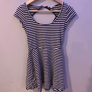 american eagle striped skater dress